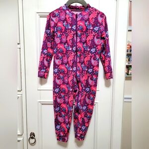 💥3/$24 REI Pink/Purple Paisley Zippered Pajamas‎